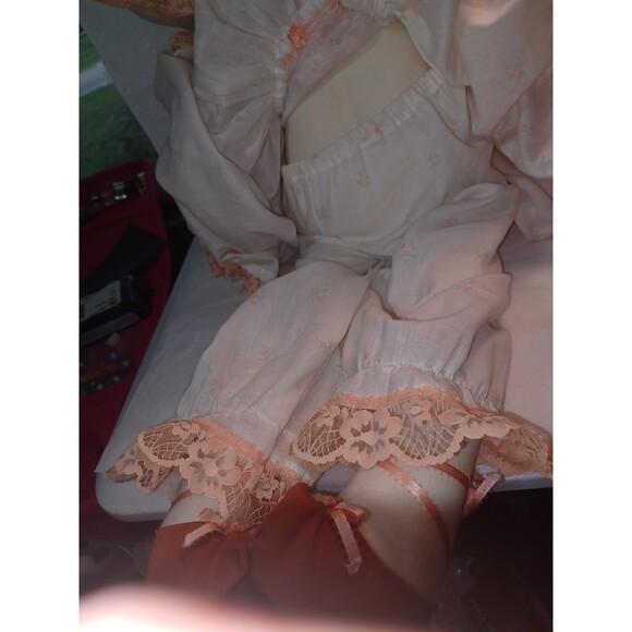 24' HandMade Beautiful Cloth Bunny Rabbit in lace dress pantaloons & shoes ! - Picture 13 of 13